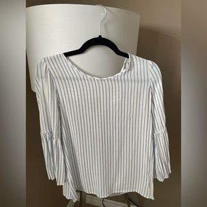 Blue and white striped Zara blouse